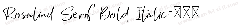 Rosalind Serif Bold Italic字体转换
